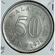 ( Syiling ) 50 Sen 1978 ( UNC ) Malaysia Parliament House