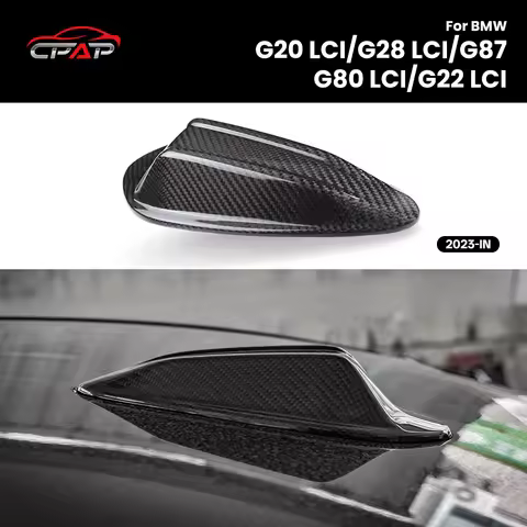 Real Dry Carbon Fiber Antenna Trim Cover Car Accessories For BMW G20 LCI/G28 LCI/G87/G80 LCI/G22 LCI
