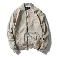Jaket bomber pria Suede