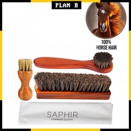 ஐ ● ♞,♘,♙4Pcs Set Horse Hair Shoe Shine Brush Long Wood Handle Shoe Brush Shoe Cleaning Brush