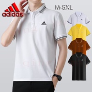 🔥Ready Stock🔥Men's Shirt Lapel POLO Shirt Summer Shirt Sports Stand-up Collar Short-sleeved T-shirt Tennis Clothes Korean Polo T-shirt M-5XL