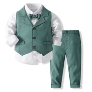 Baby Boy Formal Lalaki damit Autumn Children Birthday Party Dress Suit Sets Bowtie 7