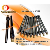Back Cap 57Y02, 57Y03, 57Y04 for TIG Welding Torch WP-17/18/26