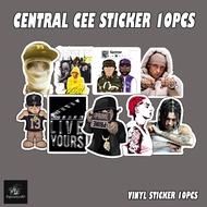 Sticker Pack Aesthetic Vinyl 10Pcs Central Cee UK Rap Drill Waterproof Laptop Tumbler hp
