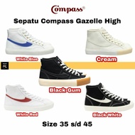 Compass GAZELLE HIGH Black WHITE Shoes - BW ORIGINAL RETAIL/COMPASS GAZELLE HIGH WHITE BLUE Shoes - 
