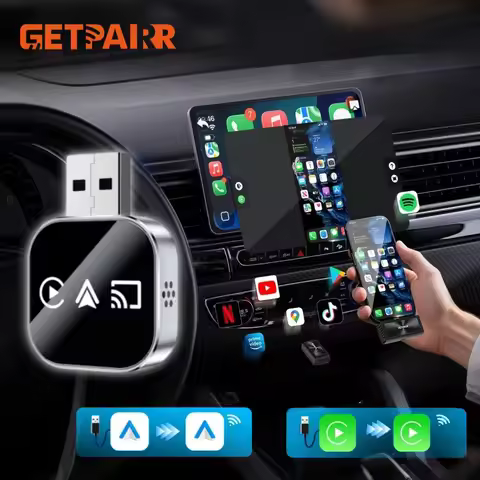 Getpairr Wireless CarPlay & Android Auto Adapter USB Plug & Play BT 5.0 + 5G WiFi Screen Mirroring V