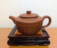 旧藏～早期原礦紫砂手刻如意壺