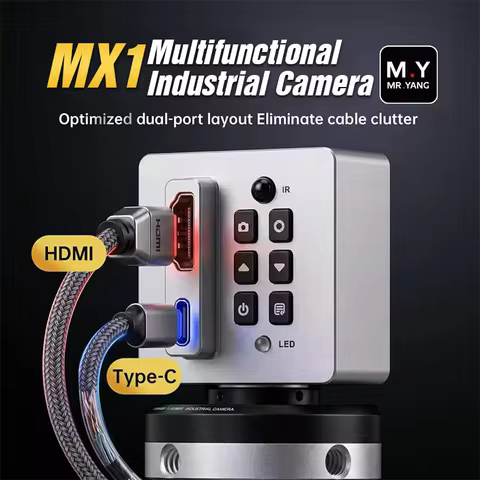 MY MX1 4K 60fps Industrial Microscope Camera 1/1.8 inch 8MP CMOS HDMI Type C Rotatable Full Aluminum
