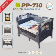 Apruva PP-710 Playpen Crib for Baby with Mosquito Net Yellow