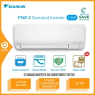 Daikin Standard Inverter Air Conditioner FTKF R32 1.0HP 4 Star Rating  Aircond  FTKF25C FTKF25CLF Penghawa Dingin