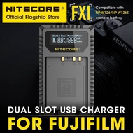 NITECORE FX1 Camera Charger Dual Slot USB LCD Intelligent Charger Output 1000mAh For Fujifilm NP-W12