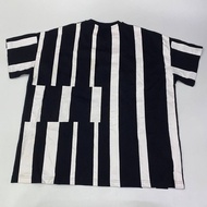 Inherit used big size tshirt black white stripe