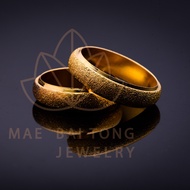 แหวนทอง แหวนยิงทรายตัดขอบ ชุบด้วยทองแท้ 100% คุณภาพส่งออก โดยช่างฝีมือเยาวราช