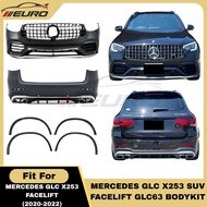 Mercedes Benz X253 GLC GLC200 GLC300 Bodykit GLC63 Bumper Kit Fullset For Facelift 2020-2022