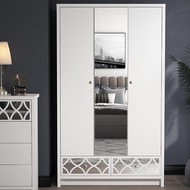 Synergy House Iris 3 Door 2 Drawer Wardrobe With Mirror (5.9ft)
