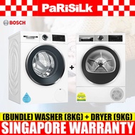 (Bundle) Bosch WGG234E0SG Series 6 Washing Machine (8kg) + WQG24570SG Series 6 Heat Pump Dryer (9kg)