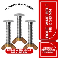 M6 X 30 Wing Butterfly BoltBolt Butterfly/ Ear/ | Butterfly Bolt M6 | Wing M6Bolt