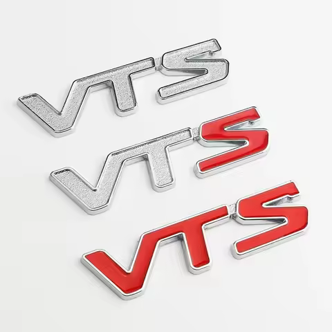 3D Metal VTS Logo Rear Trunk Side Fender Emblem Badge Sticker Decals for Citroen C3 Aircross C4 Pica