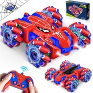 Kikikid Spider Remote Control Car for Boys, Rechargeable RC Cars Toys with Cool Lights, 2.4Ghz Doubl