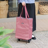 日本cocoro 多功能條紋保溫保冷摺疊購物車-30L-多色可選