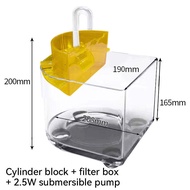 Teeker Bể cá mini bể cá để bàn Máy bơm nước hộp lọc bể cá Bộ lọc nước bể cá