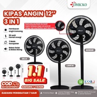 OMICKO KA-1233 12 Inch 3in1 Fan, Omicko STANFAN – Strong, Energy Saving, Can Be Used as a Table,/ Fl