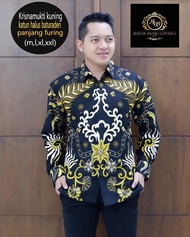 kemeja batik krisna mukti kuning lapis furing kwalitas Premium