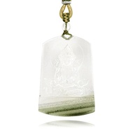 【正佳珠寶】綠幽靈 超頂級抹茶千層 寶瓶觀音 49.8g 綠幽靈吊墜