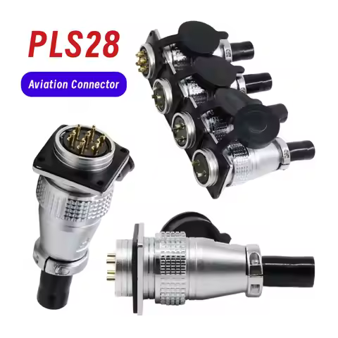 Aviation Connector Plug PLS28 P28-2/3/4/5/7/8/10/12/14/16/17/19/20/24/26 Pin 28mm Aviation Plug Sock