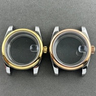 QX 36mm Case Rose Sliver Gold Sliver Watch Case NH35 Case Stainless Steel Polished Case Sapphire Gla