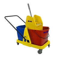 Neu-Mac  60L Wringer with Two Bucket/ Double Wringer Mop Bucket with Plastic Frame (Down Press) DB 8