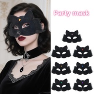 Delicate Furry Wolf Half Mask | Rhinestone Animal Mask For Therian, Cosplay & Parties