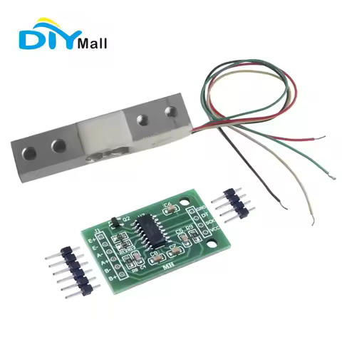 DIYmall 500g Load Cell + HX711 24Bit ADC Module for Arduino – High Precision Weight Sensor with Dual