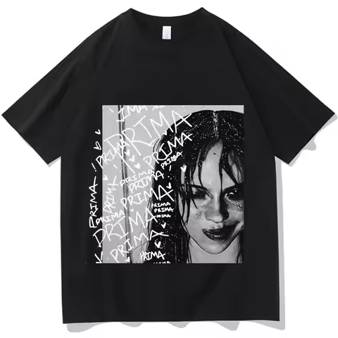 ADELA PRIMA T-shirts Summer Short Sleeve Loose Women Tshirts Graphic Merch Pure Cotton Fashion Unise