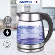 Ấm siêu tốc thủy tinh cao cấp 2.0L Daewoo DWK-GL1803 thiết kế vỏ sò đèn LED độc đáo  - Hàng chính hã