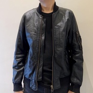Leather Jacket Jaket Kulit Bomber MA1 Vivastudio Second Preloved