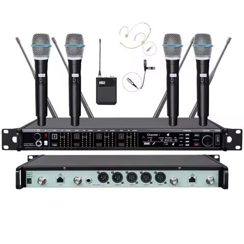 Paulkitson AD4Q True Diversity Digital Professional Wireless Microphone System 4Channel Beta87A/500/