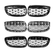 2Pcs Front Bumper Grilles Gloss Black Kidney Grill For BMW E92 E93 51137157277 51137157278 Diamond K