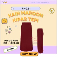 KAIN PENGAWAS KIPAS TEPI MAROON LICIN KOSHIBO - FH021