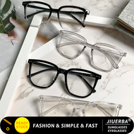 (JIUERBA)COD Korean Fashion Style Oversized Square Clear Frame  For Women Frame Glasses For Women Wo