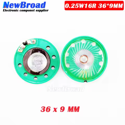 2pcs/lot New Green Ultra-thin Mini speaker 16 ohms 0.25 watt 0.25W 16R speaker Diameter 36MM 3.6CM t