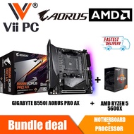 Vii PC Bundle Promo AMD Ryzen 5 5600X zen 3 + B550I AORUS PRO AX Motherboard