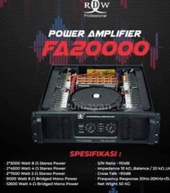Power amplifier RDW profesional FA20000 FA 20000 original