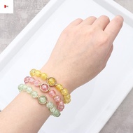 LANHUMY Bohemian Bracelet, Lucky Elastic Korean Daisy Bracelet,  Multicolor Crystal Beaded Bracelet 