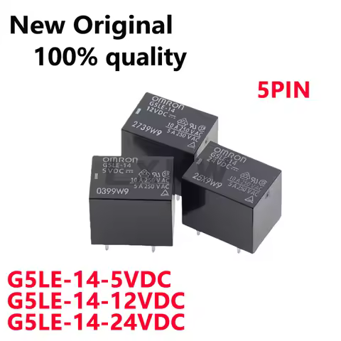 5/PCS New Original G5LE-14-5VDC 5V G5LE-14-12VDC 12V G5LE-14-24VDC 24V 5PIN Power relay In Stock4