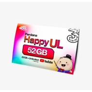 [✅Promo] Kartu Perdana Data Tri Unlimited 52Gb