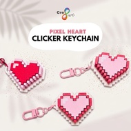 Pixel Heart Clicker Keychain | by Cre8ive