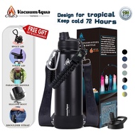 Vacuum Aqua 22oz 32oz 40oz Flask with Cap Lid Insulated Tumbler Hot and Cold Water Bottle