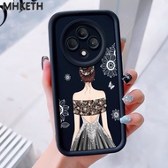 Case For OPPO Reno 12F 4G 12F 5G F27 5G Romantic And Fashionable Girl Pattern Phone