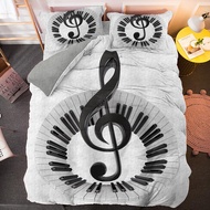 Piano Keyboard Bedding set 23pcs Musical Instrument Quilt Cover With Pillowcase Soft Microfiber Funny Covers Drop Shipping